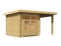 Preview: Woodfeeling Blockbohlenhaus Bastrup 2 mit Schleppdach 2 Meter
