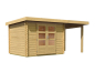 Preview: Woodfeeling Blockbohlenhaus Bastrup 3 mit Schleppdach 2 meter