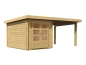 Preview: Woodfeeling Blockbohlenhaus Bastrup 4 mit Schleppdach 3 Meter