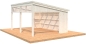 Preview: Palmako Pavillon Nova 17,8 m² Kit Natur Unbehandelt 502 cm x 396 cm