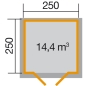 Preview: Weka Gartenhaus 132 A - 38 mm in drei Grössen