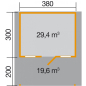 Preview: Weka 45 mm Weekendhaus 136 A mit Vordach (200 cm) in 2 Grössen