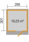 Preview: Weka Gartenhaus Designhaus wekaLine 171 mit extra hoher Tür - 28 mm Grösse 2