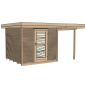 Preview: Weka Gartenhaus Designhaus wekaLine 172 A mit Anbau (150 cm) Gr. 1