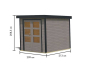 Preview: Karibu Hybrid-Gartenhaus Jupiter 2 D - 19mm Elementhaus - Geräteschuppen - Pultdach - wassergrau/anthrazit