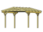 Preview: Skanholz Design-Einzel-Carport Westerwald B362 x T541cm