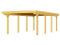 Preview: Skanholz Leimholz-Einzel-Carport Emsland 404 x 846cm