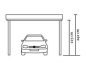 Preview: Skanholz Leimholz-Einzel-Carport Emsland 404 x 846cm mit Abstellraum