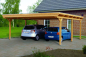 Preview: Leimholz-Carport Doppel-Carport Flachdach  ca. 613 x 604cm