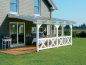 Preview: Terrassenüberdachung ANDRIA Leimholz B648 x T400cm mit Mittelpfosten