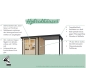 Preview: Karibu Hybrid-Gartenhaus Jupiter 4 C - 19mm Elementhaus - Geräteschuppen - Pultdach - anthrazit/weiss