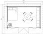 Preview: Gartenhaus BARBADOS 2 in 44 mm 539 x 359 cm ISO