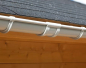 Preview: Karibu Dachrinne Set M für Pultdach / Flachdach bis 490 cm + Fallrohr - PVC - grau