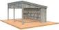 Preview: Palmako Pavillon Nova 17,8 m² Kit Natur Unbehandelt 502 cm x 396 cm