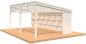Preview: Palmako Pavillon Nova 21,5 m² Kit Natur Unbehandelt 602 cm x 396 cm
