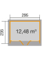 Preview: Weka Gartenhaus 263 mit großer Glasfront - 28 mm  Grösse 2