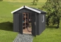 Preview: Weka Schwedenhaus - 32 mm (aufgedoppelt) Gartenhaus sägerau ,anthrazit, in 3 Grössen