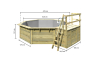 Preview: Karibu Gartenpool Modell X2 mit Terrasse in kdi