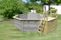 Preview: Karibu Pool Modell X2 mit Terrasse in wassergrau