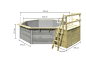 Preview: Karibu Pool Modell X2 mit Terrasse in wassergrau