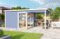 Preview: Lasita Maja Gartenhaus Domeo 2 mit Anbau-Dach