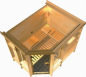 Preview: KARIBU RIONA Premium Massivholzsauna Eckeinstieg 40mm