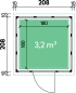 Preview: Metall-Gerätehaus Eska 2121 Lichtgrau - Kopie