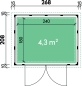 Preview: Metall-Gerätehaus Elin 2721 Granitgrau - Kopie