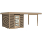 Preview: Weka Gartenhaus Designhaus wekaLine 172 B mit Anbau (295 cm) Gr. 3