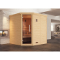Preview: Weka Premium Massivholz-Elementsauna Kemi Eck 1 mit Glastür