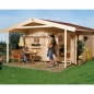 Preview: Weka Gartenhaus Typ 111 A  in 28 mm mit Vordach (200 cm) 3 Grössen