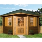 Preview: Weka 28 mm Gartenhaus 149 5-Eck in 2 Grössen