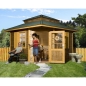 Preview: Weka 28 mm Gartenhaus 149 5-Eck mit Dachaufsatz in 2 Grössen
