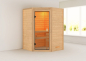 Preview: Woodfeeling Sauna Antonia - 38 mm Massivholz Aktionssauna