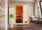 Preview: Woodfeeling Sauna Adelina - 38 mm Massivholz Aktionssauna