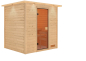 Preview: Woodfeeling Sauna Adelina - 38 mm Massivholz Aktionssauna