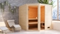 Preview: Woodfeeling Sauna Tabea - 38 mm Massivholz Aktionssauna