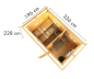 Preview: Karibu Gartensauna Saunahaus Skrollan 1 mit Vorraum naturbelassen