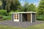 Preview: Woodfeeling Gartenhaus Askola 5 m. 240 cm Schleppdach/Seiten- und Rückwand