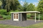 Preview: Woodfeeling Gartenhaus Askola 5 mit 280 cm Schleppdach