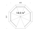 Preview: Palmako Pavillon Betty 18,0 m² naturbelassen