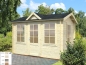 Preview: Palmako Blockbohlenhaus Claudia 7,4 m² 28 mm naturbelassen