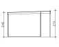Preview: Gartenhaus SKAN HOLZ Tokio 2 doppelschalig mit Fußboden und KSK-M Dachbahn 340x340 cm natur