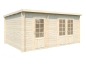 Preview: Palmako Blockbohlenhaus Ella 13,1 m² 28 mm naturbelassen