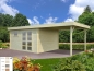 Preview: Palmako Blockbohlenhaus Elsa 11,3+8,1 m² 28 mm naturbelassen