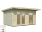 Preview: Palmako Blockbohlenhaus Heidi 11,7 m² 44 mm naturbelassen