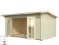 Preview: Palmako Blockbohlenhaus Ines 13,7 m² 44 mm naturbelassen