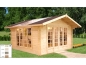 Preview: Palmako Blockbohlenhaus Irene 13,9 m² 34 mm naturbelassen