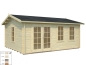 Preview: Palmako Blockbohlenhaus Iris 19,1 m² 44 mm naturbelassen