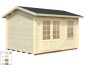 Preview: Palmako Blockbohlenhaus Iris 9,6 m² 28 mm naturbelassen